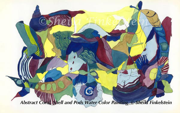 driftwood fish fantasy watercolor painting